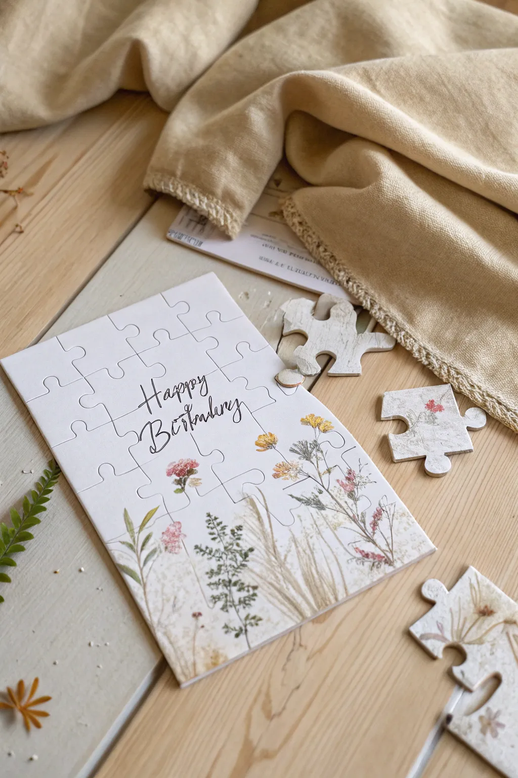Piece together love and joy with this charming puzzle card for Mom's special day.
