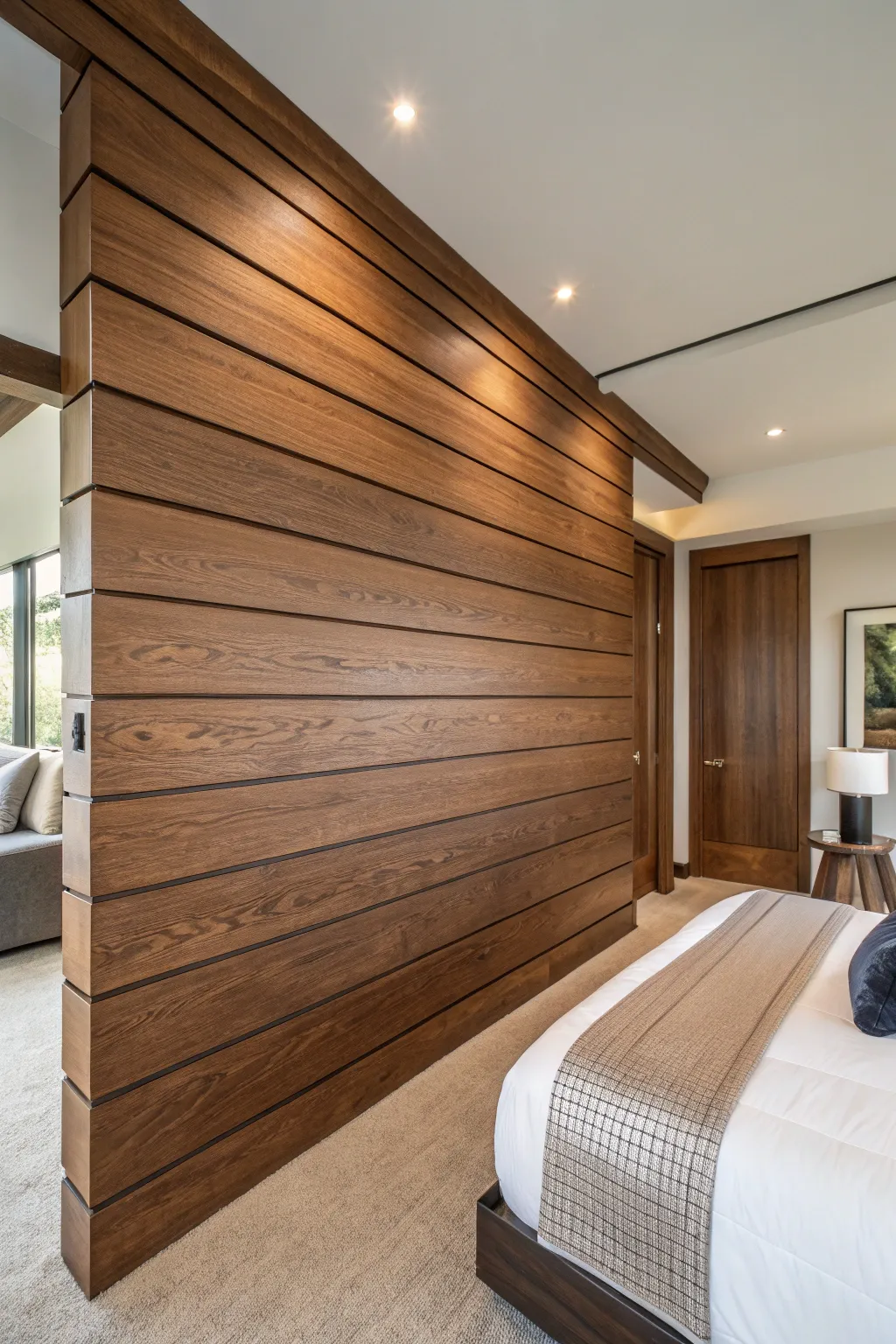 Transform your space with a sleek horizontal board-and-batten wall for a modern, sophisticated look.