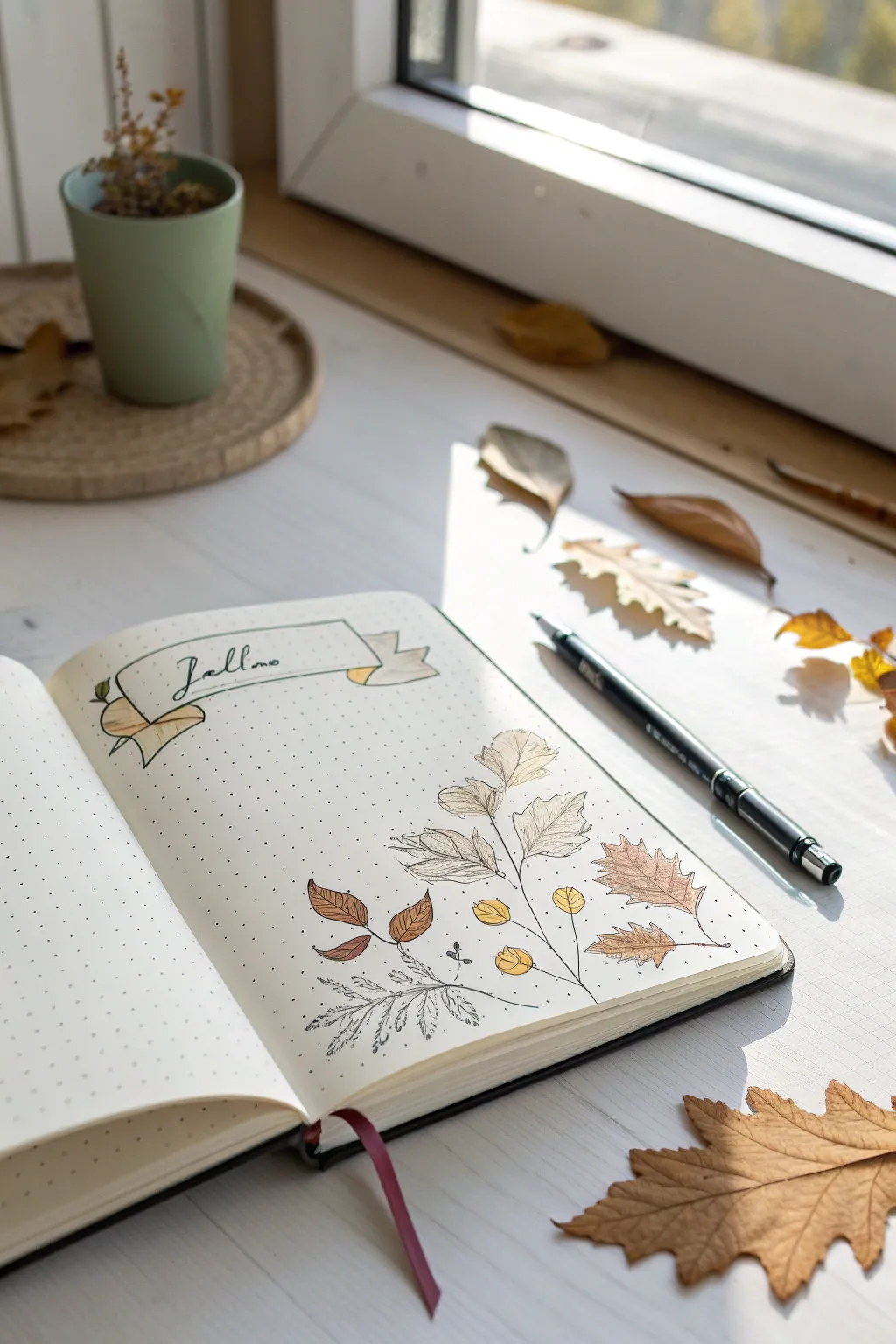 Capture the essence of the seasons with artful bullet journal banners. 🍂✨ #SeasonalCreativity #BulletJournalIdeas