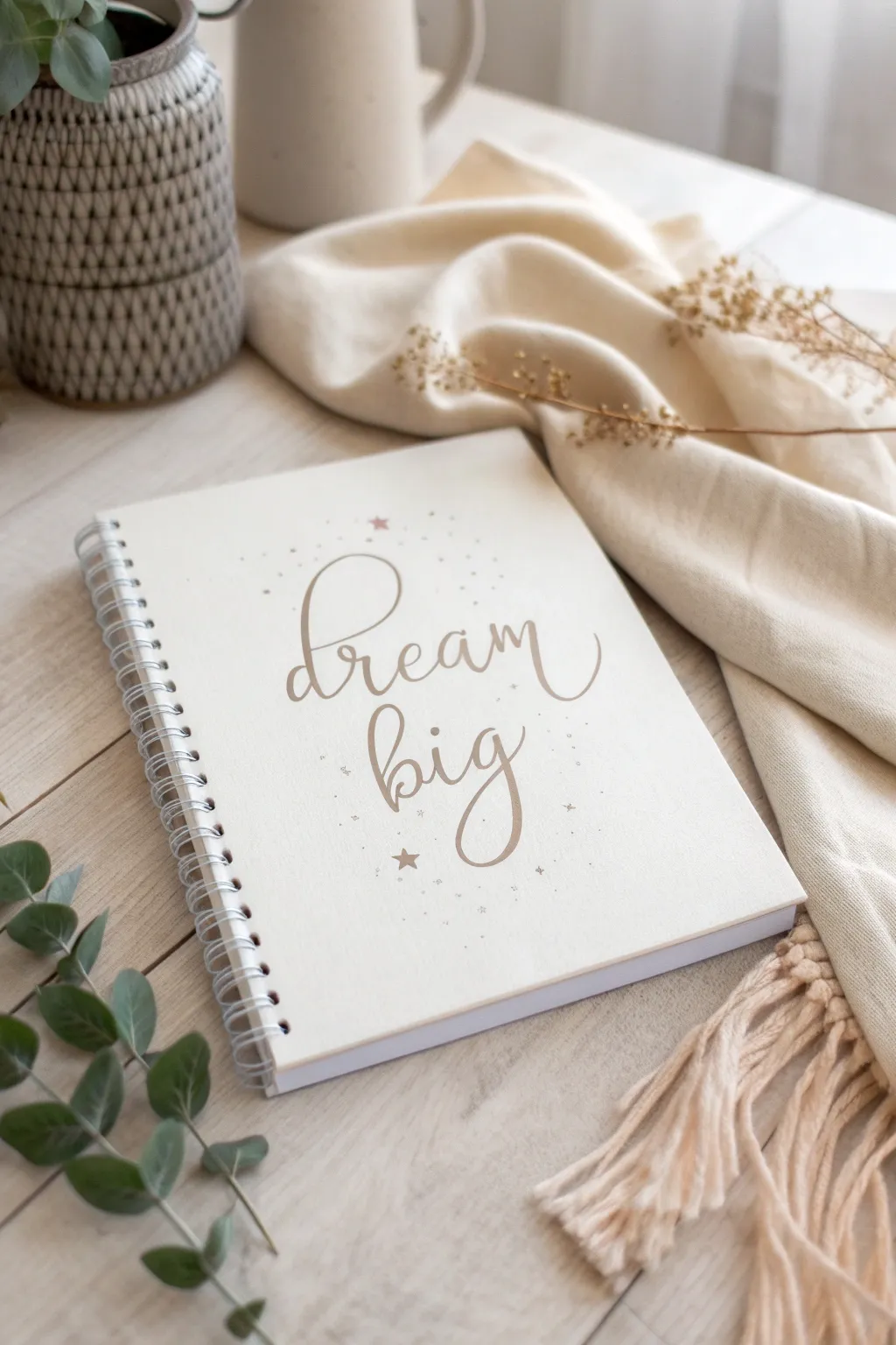 Start your journey with inspiration — let 'Dream Big' guide your creative path.
