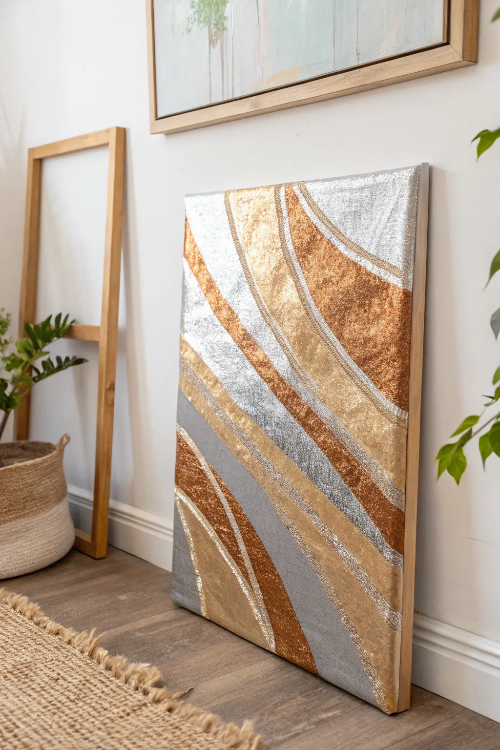 Elevate your space with the timeless charm of abstract burlap art.