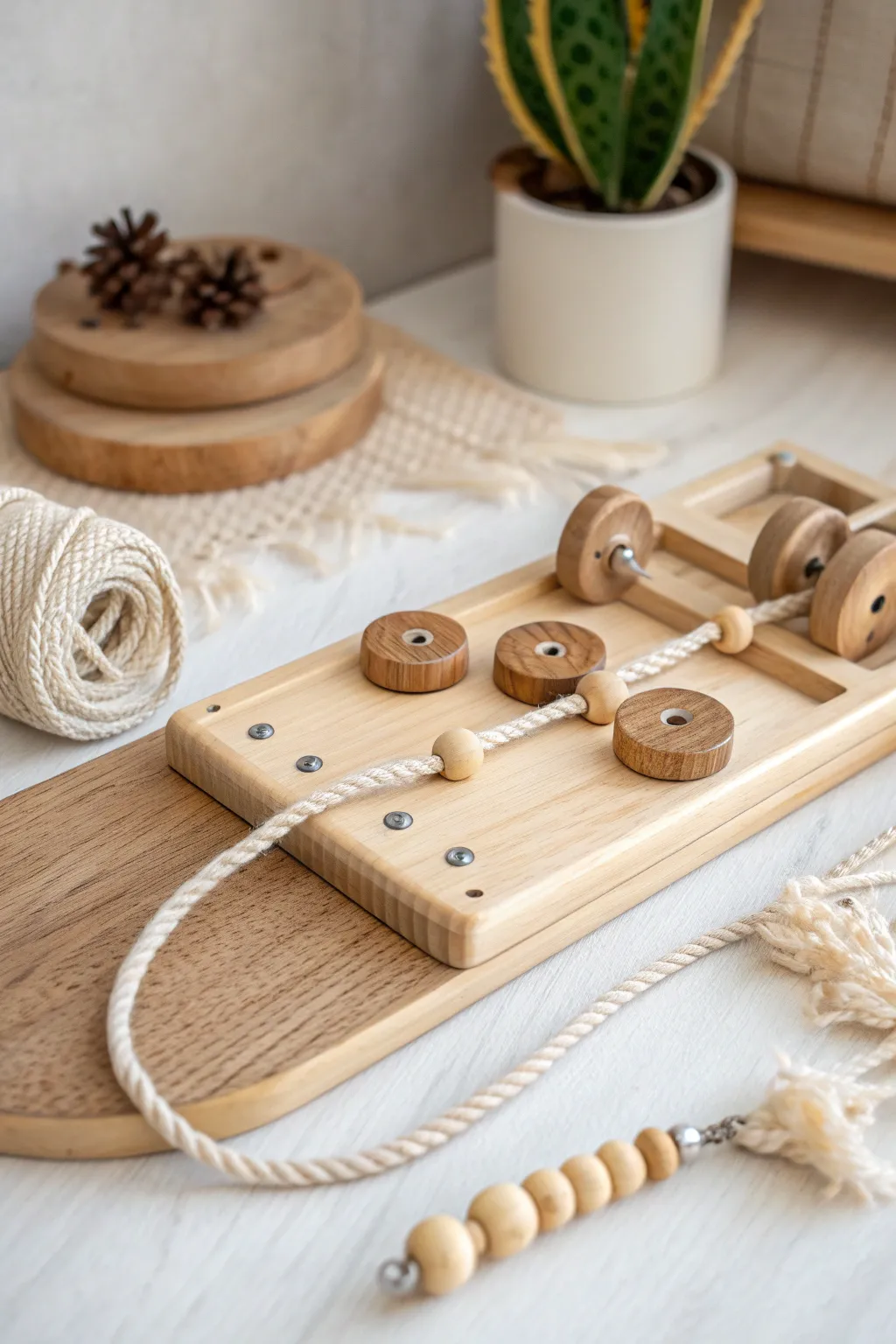 Inspire little engineers with a charming pulley system: where simplicity meets playful learning.
