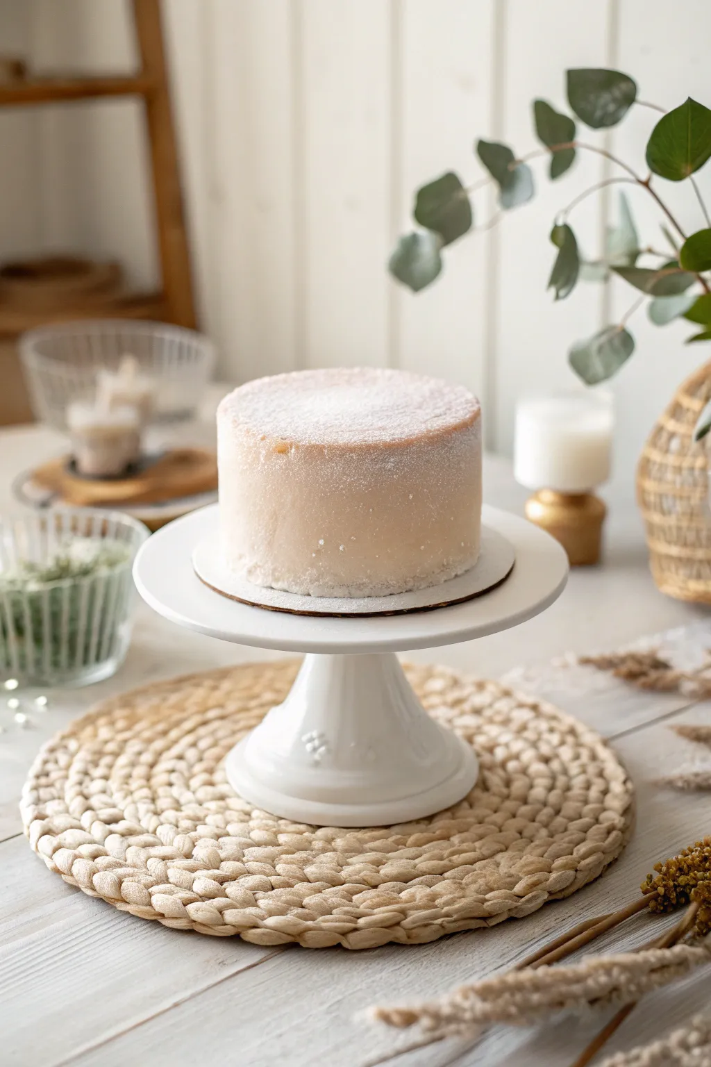 Elevate your cake with a touch of luster dust magic – where simplicity meets elegance.