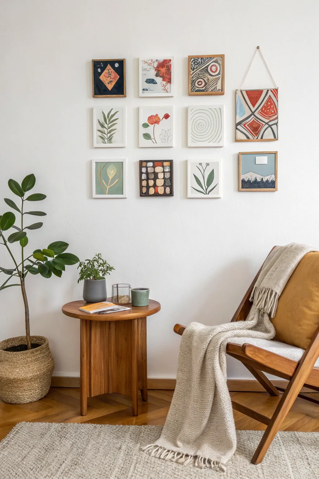 Transform your space with a Tiny Gallery Wall – Where minimalist meets boho charm.