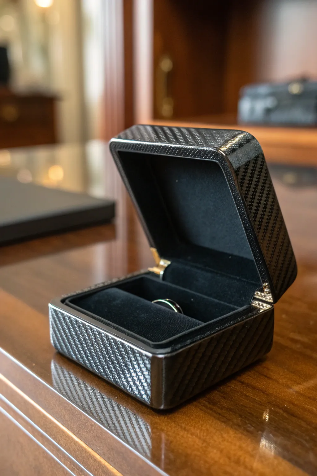 Elevate your style with a sophisticated carbon fiber jewelry box, where luxury meets craftsmanship.