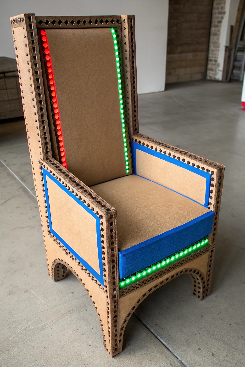 Elevate your space with a chair that combines craftsmanship and a playful pop of color.
