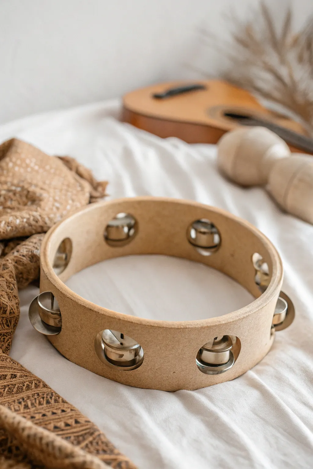 Embrace the rhythm of sustainability with this eco-friendly cardboard tambourine.