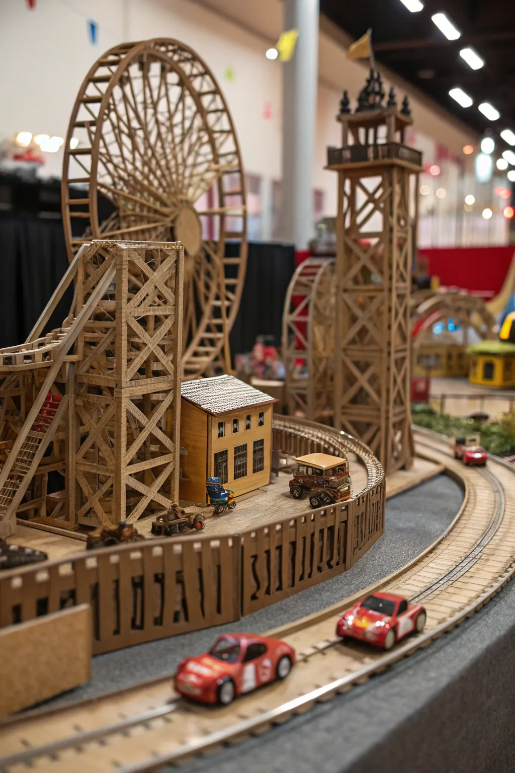 Experience the thrill of miniature theme parks on your race track, where craftsmanship meets creativity!