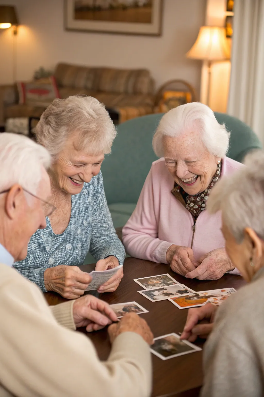 Personal stories and photos bring life to a vibrant sharing circle.