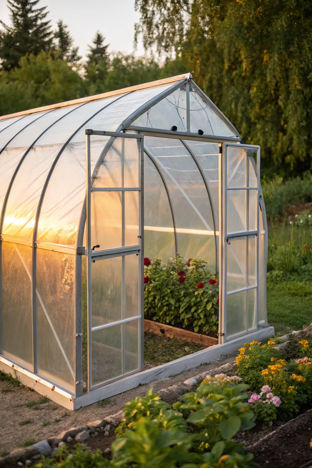 Extend your growing season with this beautifully crafted cattle panel greenhouse.