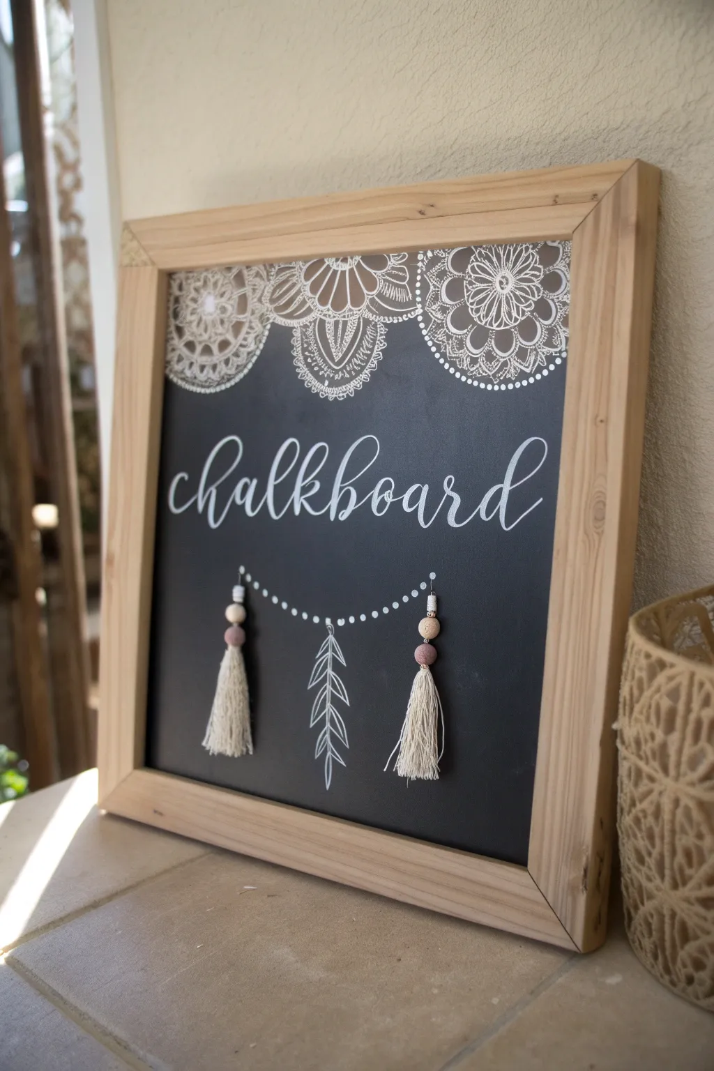 Start your day with inspiration and elegance – your daily motivation awaits on this beautifully crafted chalkboard.