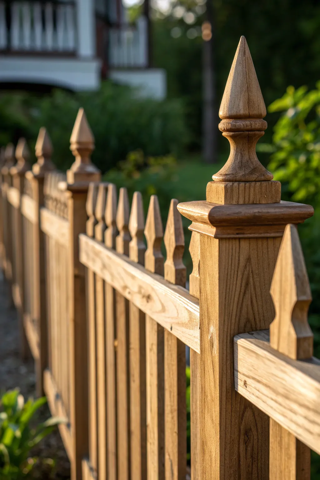 Unconventional charm: Discover the artistry of inverted picket fences.