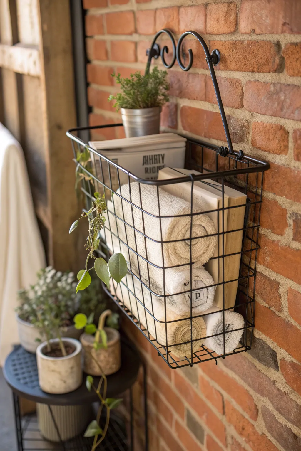 Elevate your space with chic hanging basket shelves that blend functionality with style.