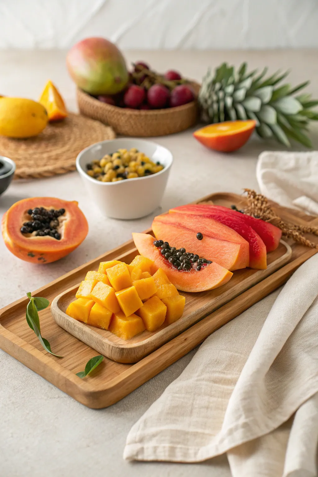 Add a splash of sunshine to your Christmas with a tropical fruit platter that’s as beautiful as it is delicious.