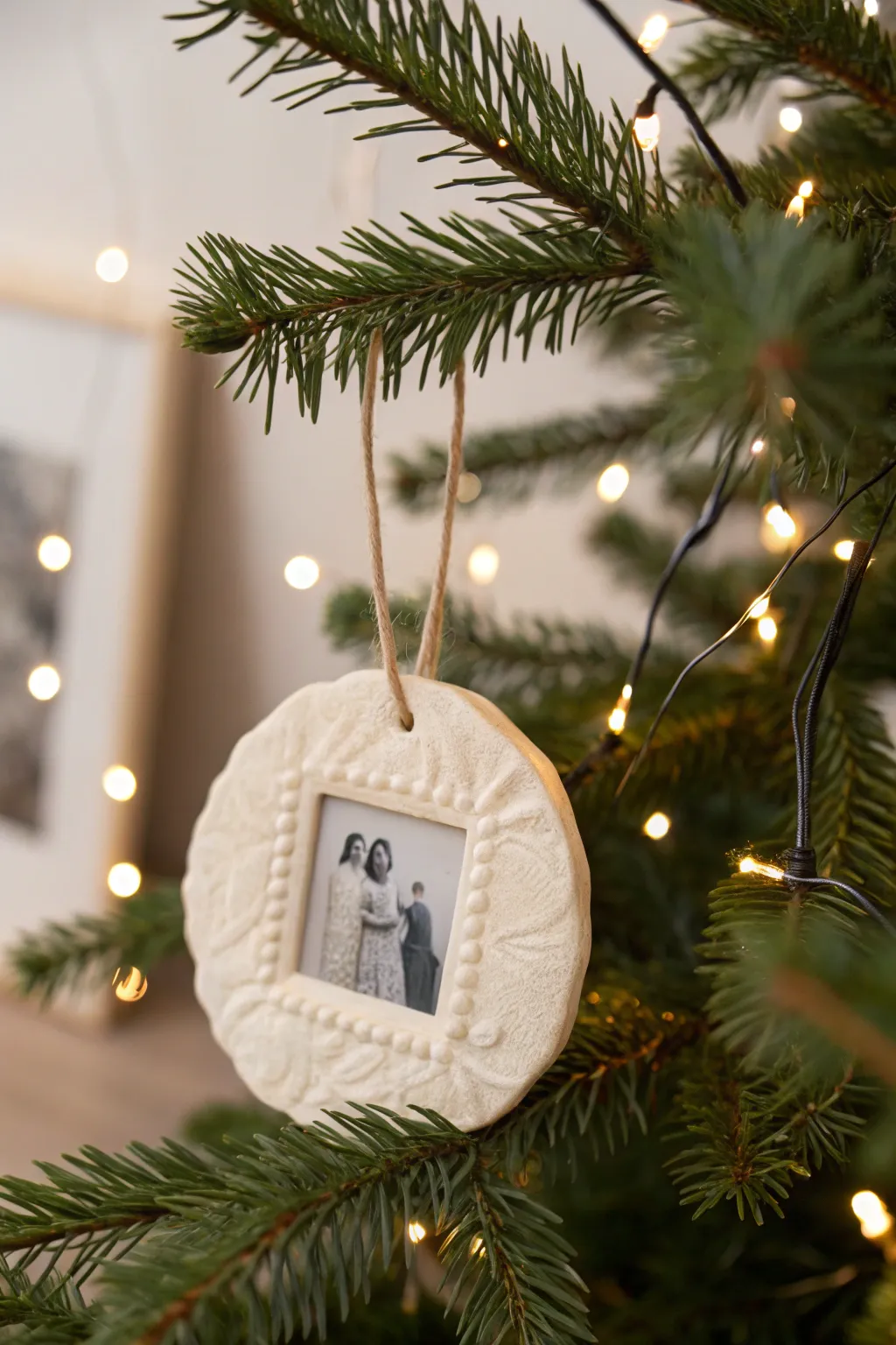 Capture memories in style with DIY salt dough frames for your Christmas tree.