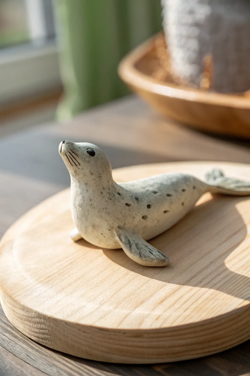 Embrace the serene beauty of the Arctic with this charming clay seal, a perfect blend of Scandinavian minimalism and Boho elegance.