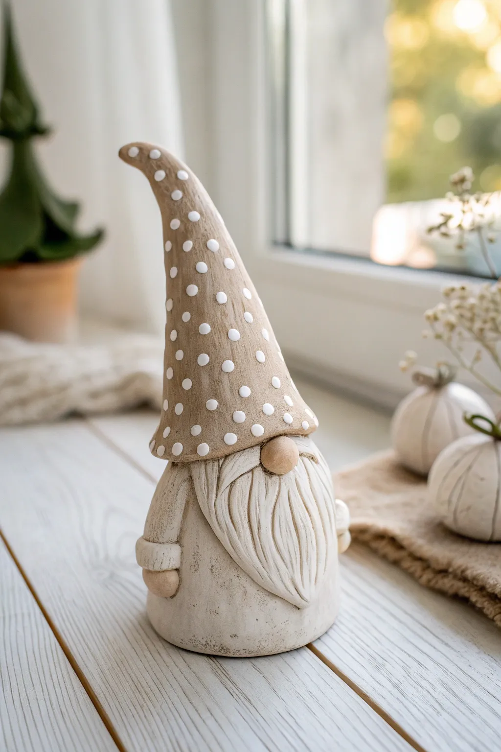Add a playful touch to your decor with a charming polka dot gnome hat!