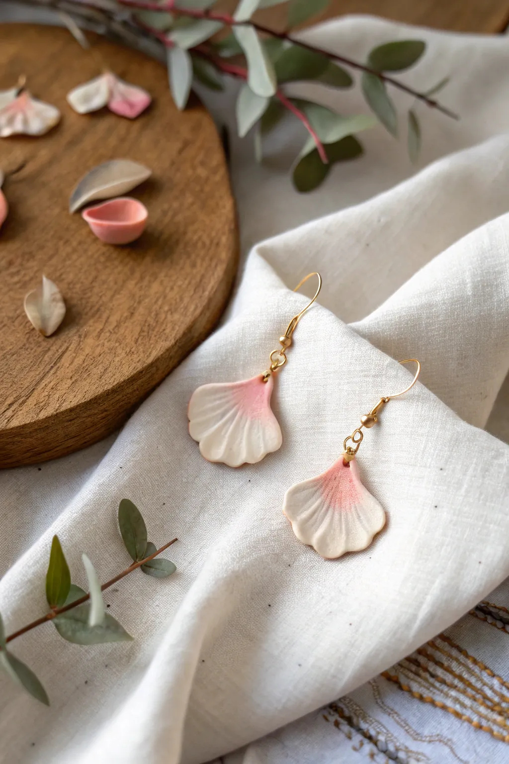 Embrace the essence of spring with these handcrafted petal earrings, a minimalist delight for the boho soul.
