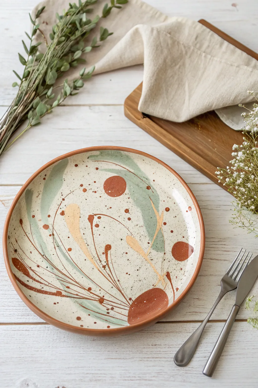 Embrace the art of simplicity with this abstract clay masterpiece.