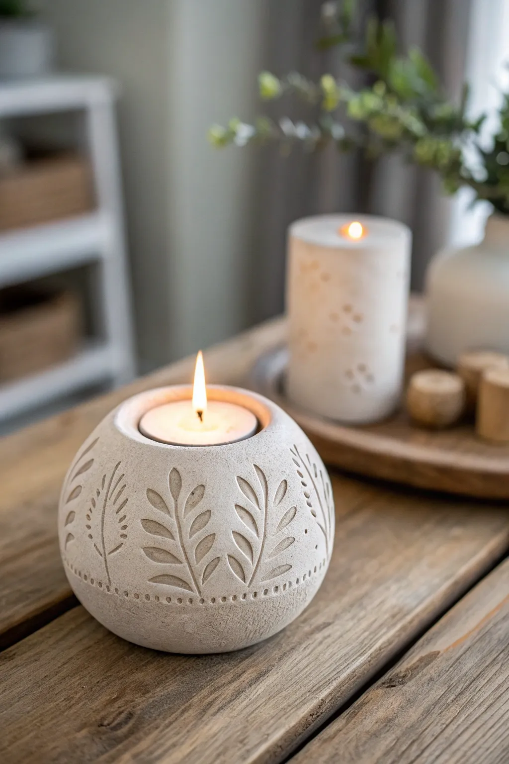 Illuminate your home with the warm glow of handcrafted clay candle holders. Simple, natural beauty for a cozy evening.