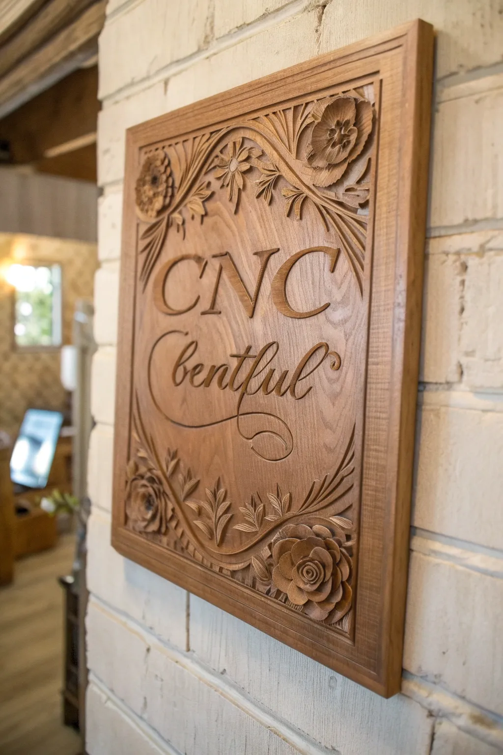 Crafted Inspiration: Transforming words into art with CNC precision.