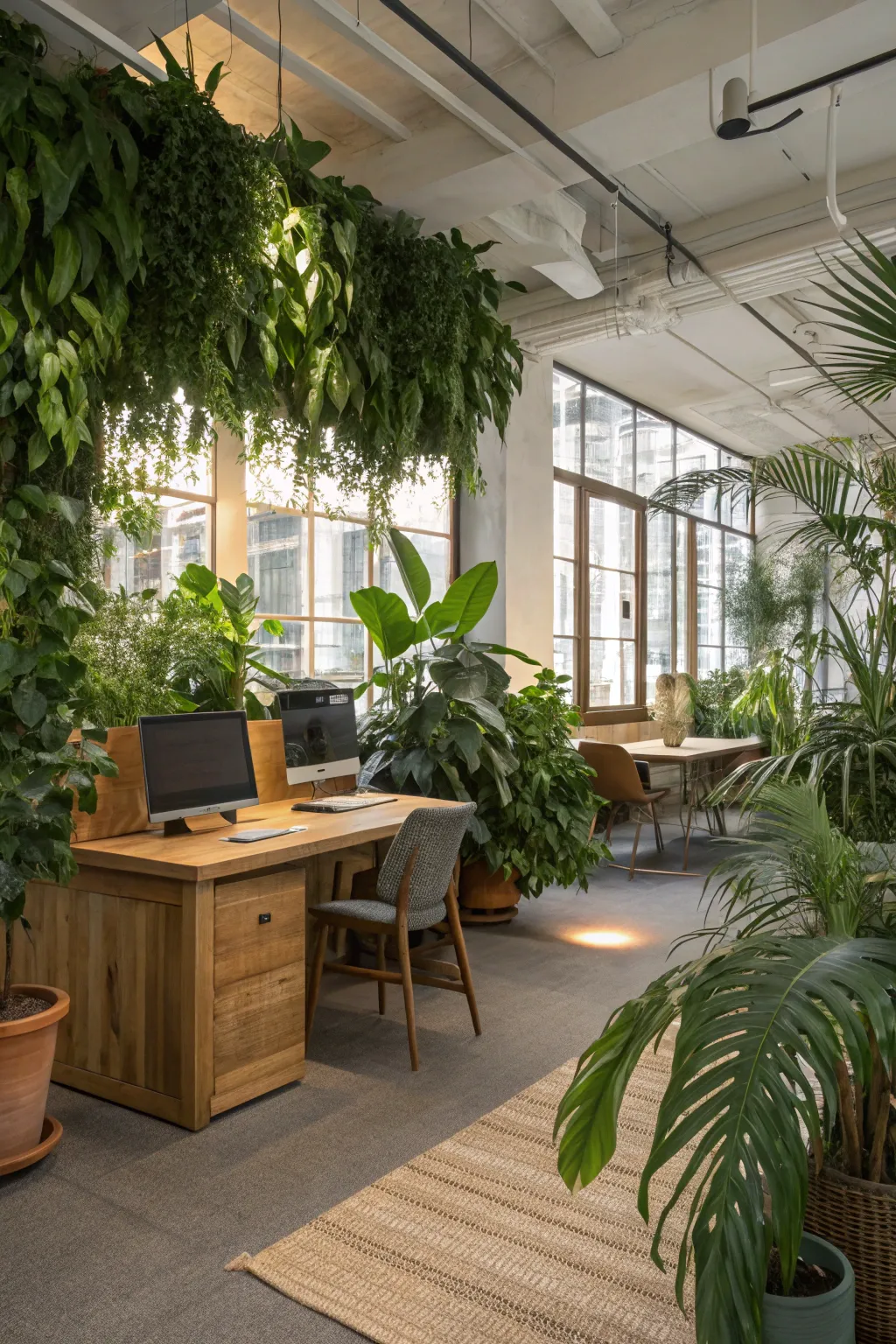 Nature-inspired elements enhance calm and creativity.