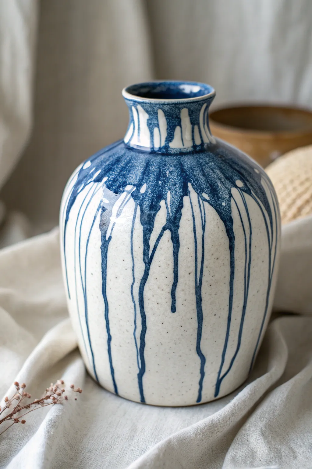 Discover the art of ceramic glazing with the captivating allure of dramatic drips.