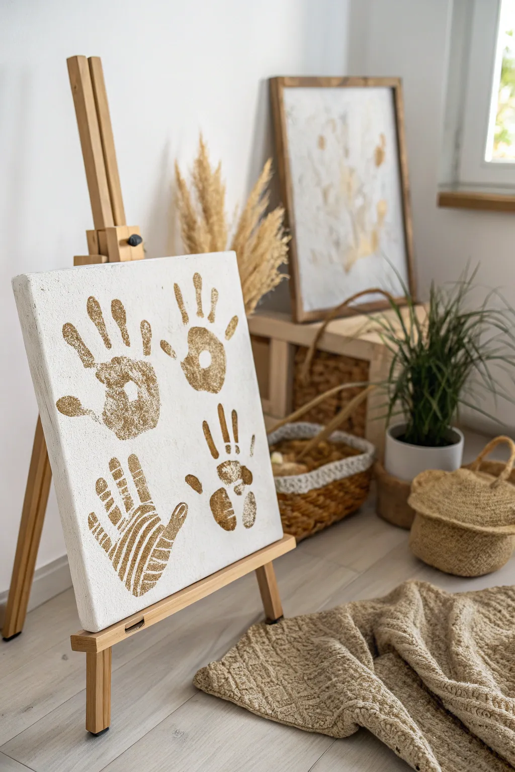 Embrace the art of touch with textured handprints that tell your unique story.