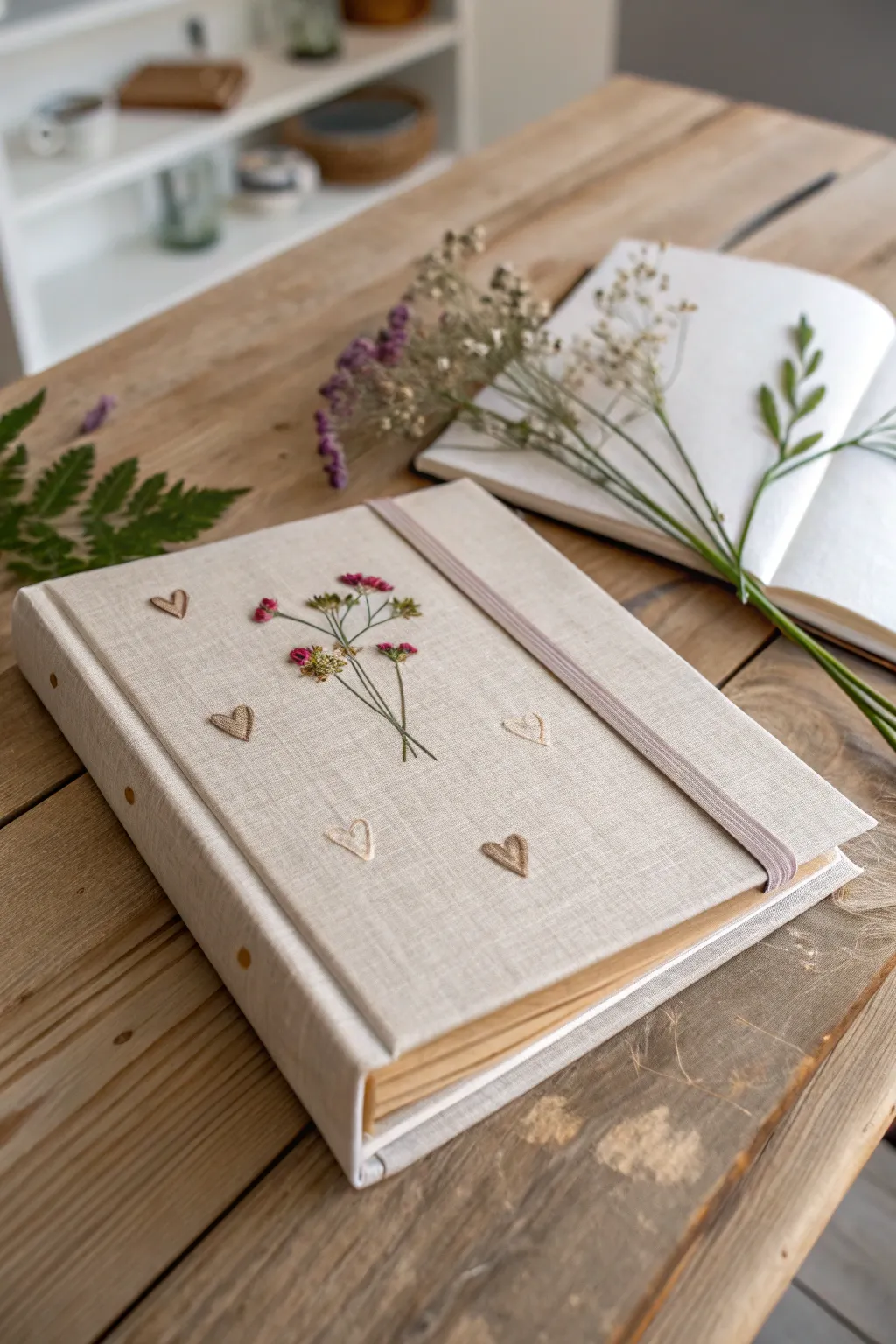 Capture your love story with romantic, handcrafted details in your photo album.