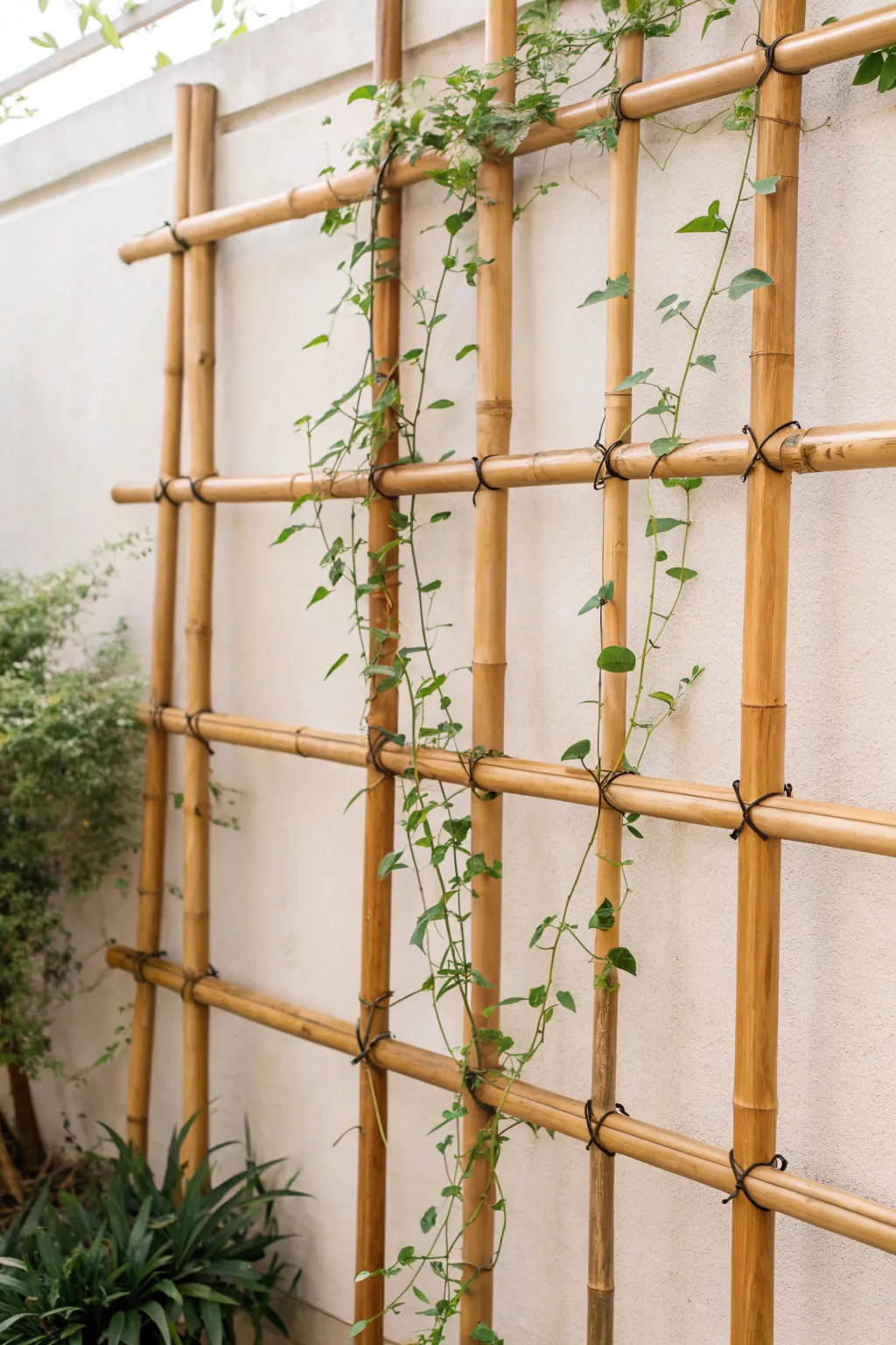 Elevate your garden with the natural elegance of a bamboo trellis.