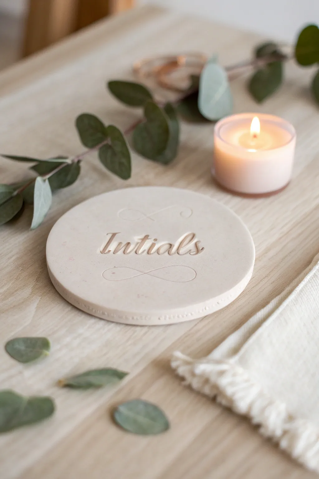 Add a personal touch to your table with elegantly embossed initial trivets. Perfect for those who appreciate simplicity and craftsmanship.