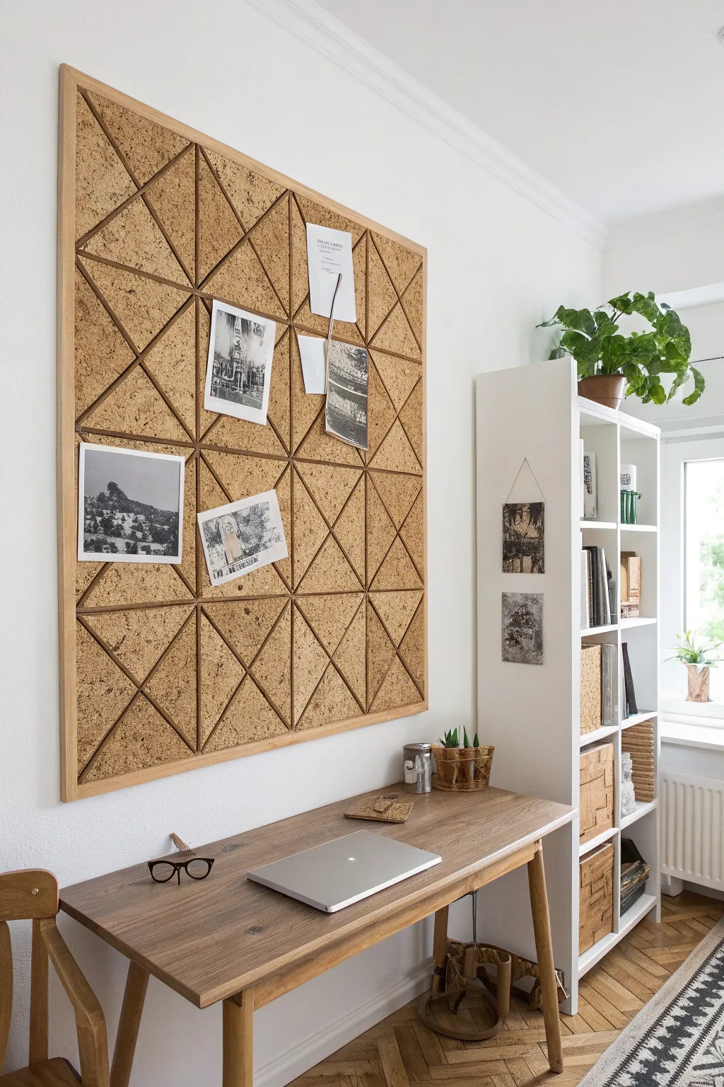 Transform your memories into art with a stunning cork board mosaic!