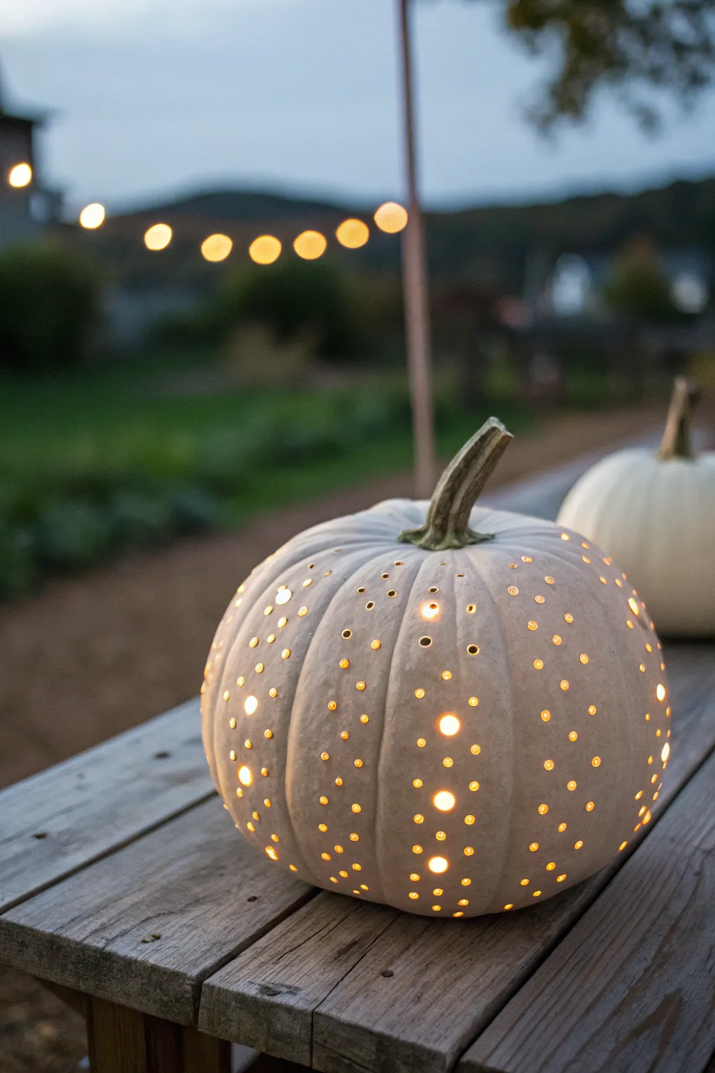 Illuminate your space with a starry glow-in-the-dark pumpkin—where minimalist design meets boho charm.