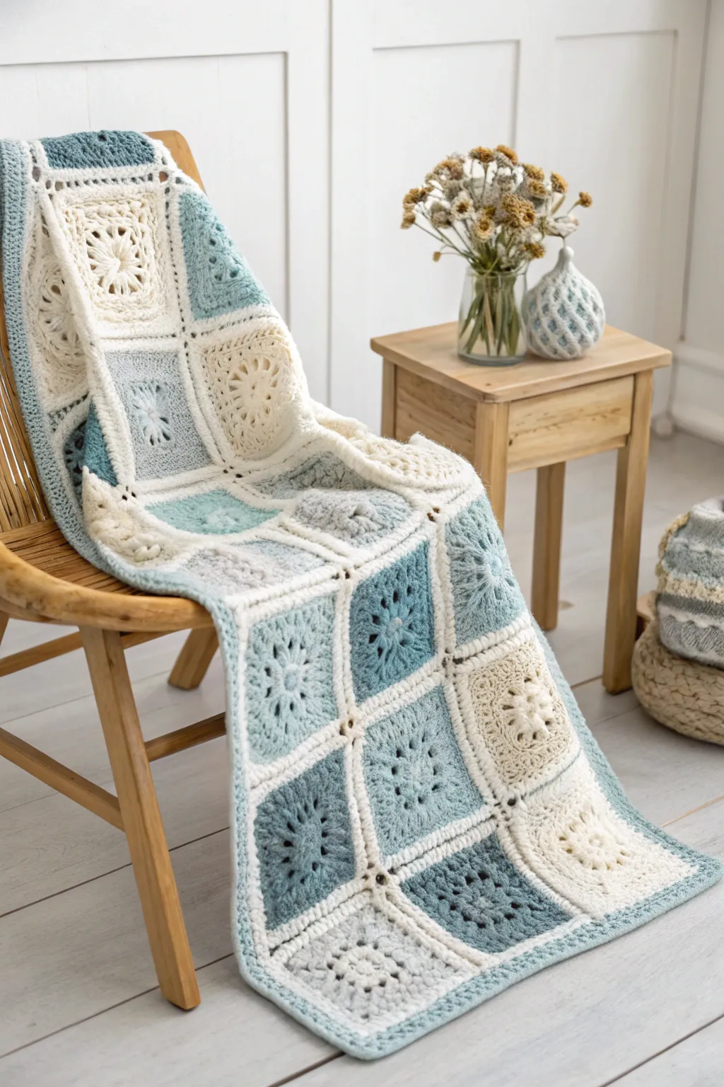 Embrace creativity with a patchwork crochet baby blanket, where each square tells its own story.