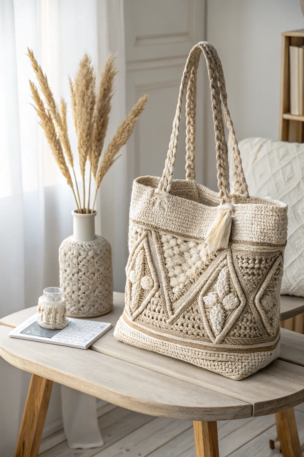 Discover the charm of textured crochet totes—where craftsmanship meets elegance.