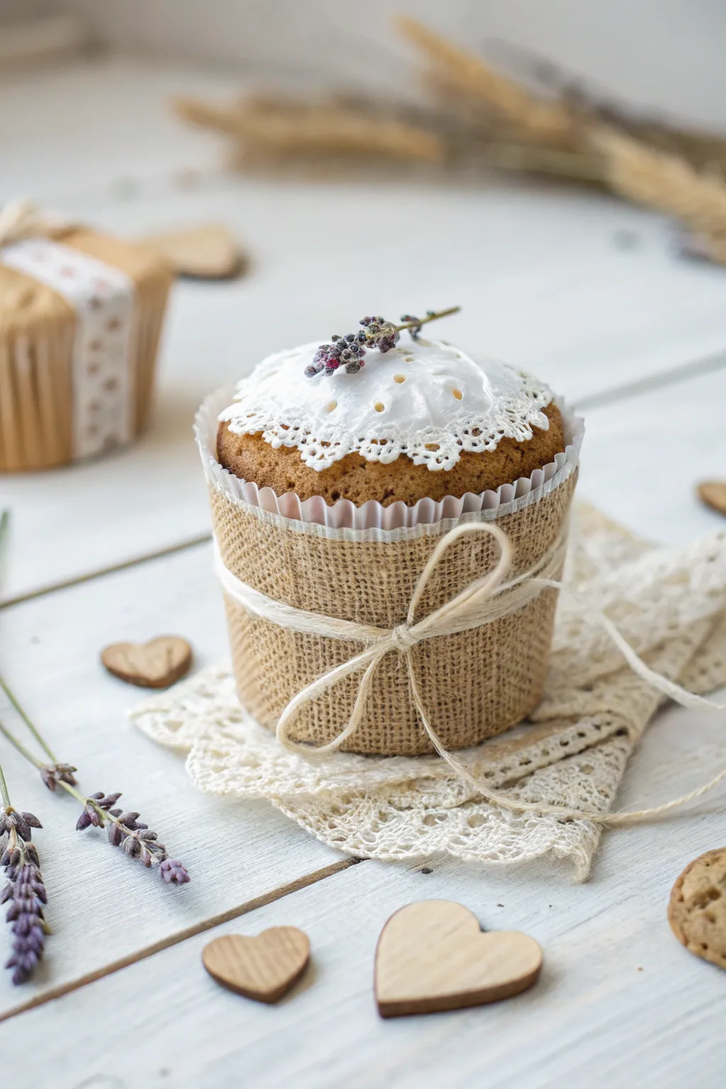 Chic and rustic: A farmhouse-inspired cupcake box perfect for Valentine's treats.