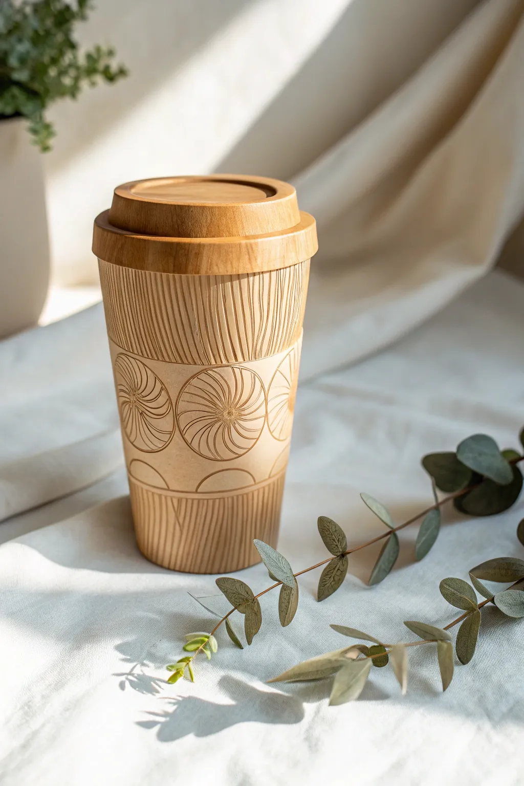 Sip sustainably and stylishly with this eco-friendly bamboo cup—where minimalist design meets natural beauty.