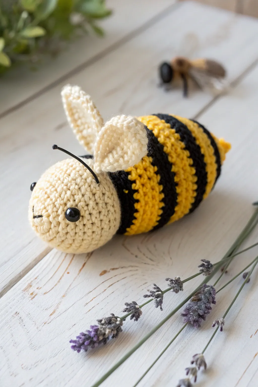 Add a buzz of joy to your home with this adorable handcrafted crochet bee!
