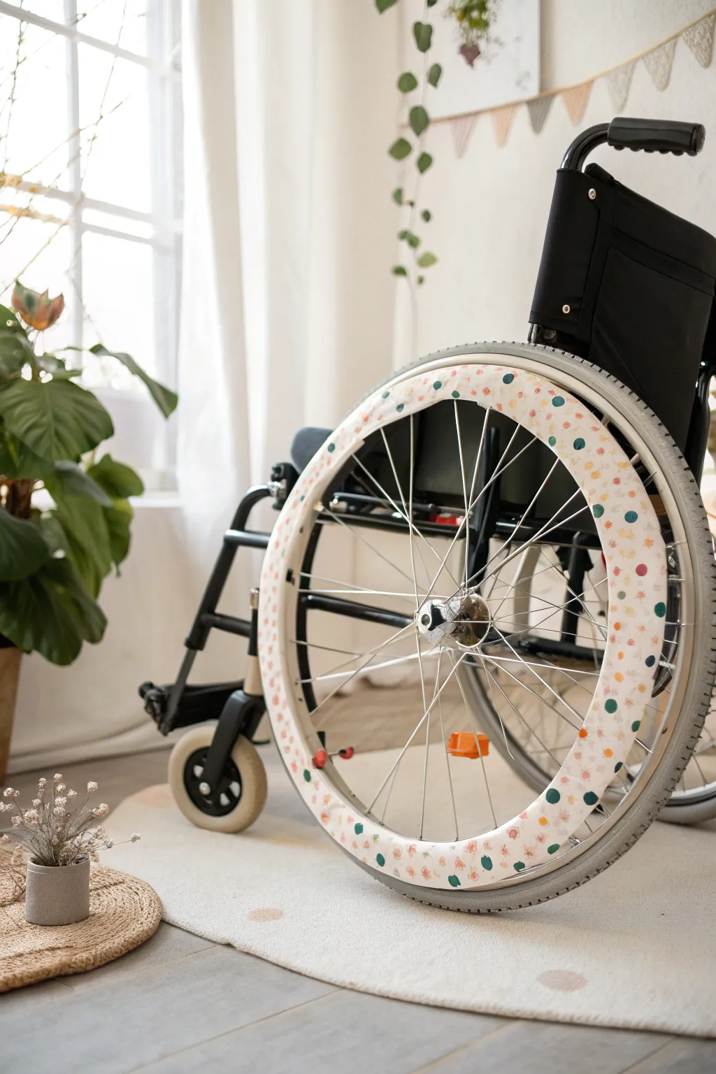 Transform your ride with charming polka-dot spoke protectors, adding a playful touch to minimalist elegance.