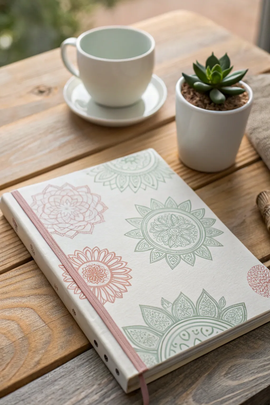 Embrace the art of simplicity with stenciled elegance. Transform your notebook into a masterpiece of minimalist beauty.