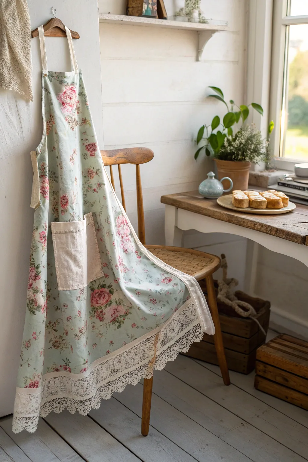 Upcycled Curtain Apron: Where Vintage Charm Meets Modern Minimalism 🌿