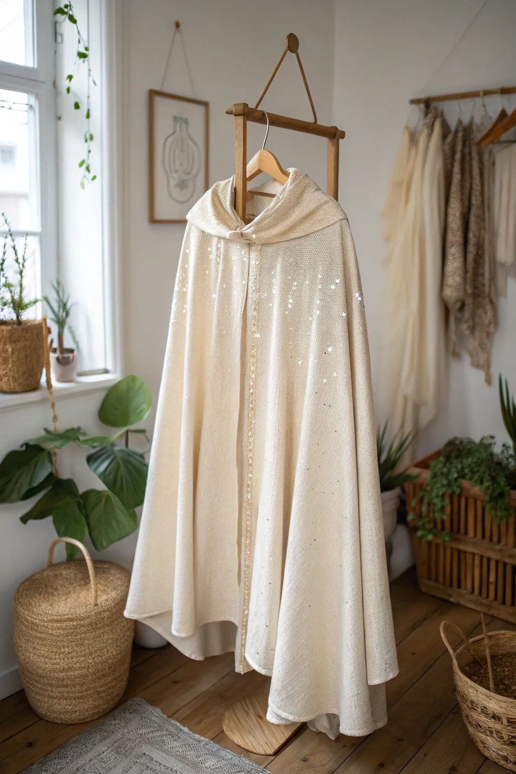 Transform your look with a touch of magic: a glittery DIY cape that combines simplicity and sparkle. ✨
