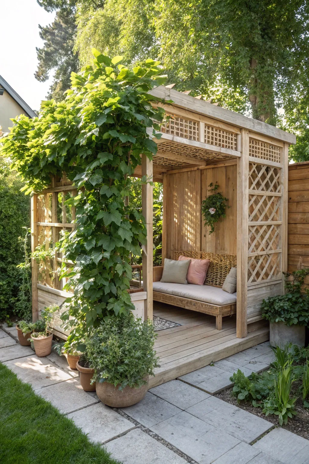 Discover the enchantment of a secret garden catio, where simplicity meets mystery and your feline friends find endless adventure.