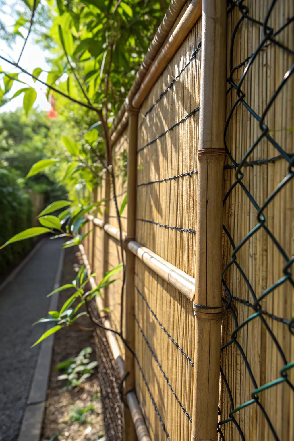 Elevate your garden with a handcrafted bamboo privacy screen for a touch of elegance and privacy.