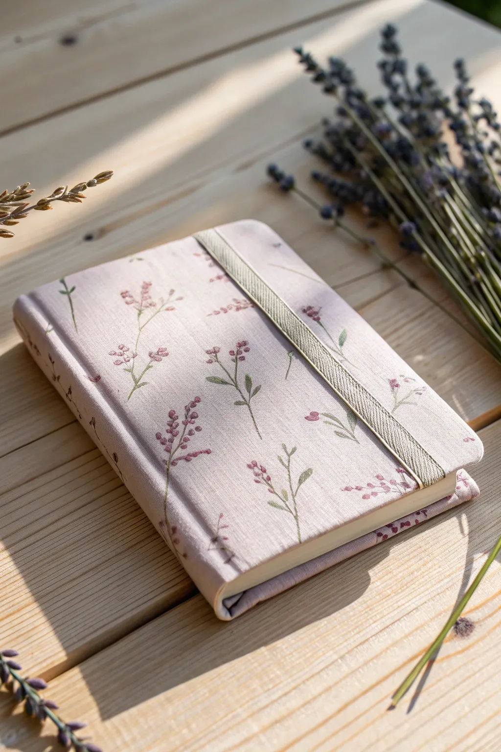 Craft your thoughts into elegance with a beautifully fabric-covered journal.