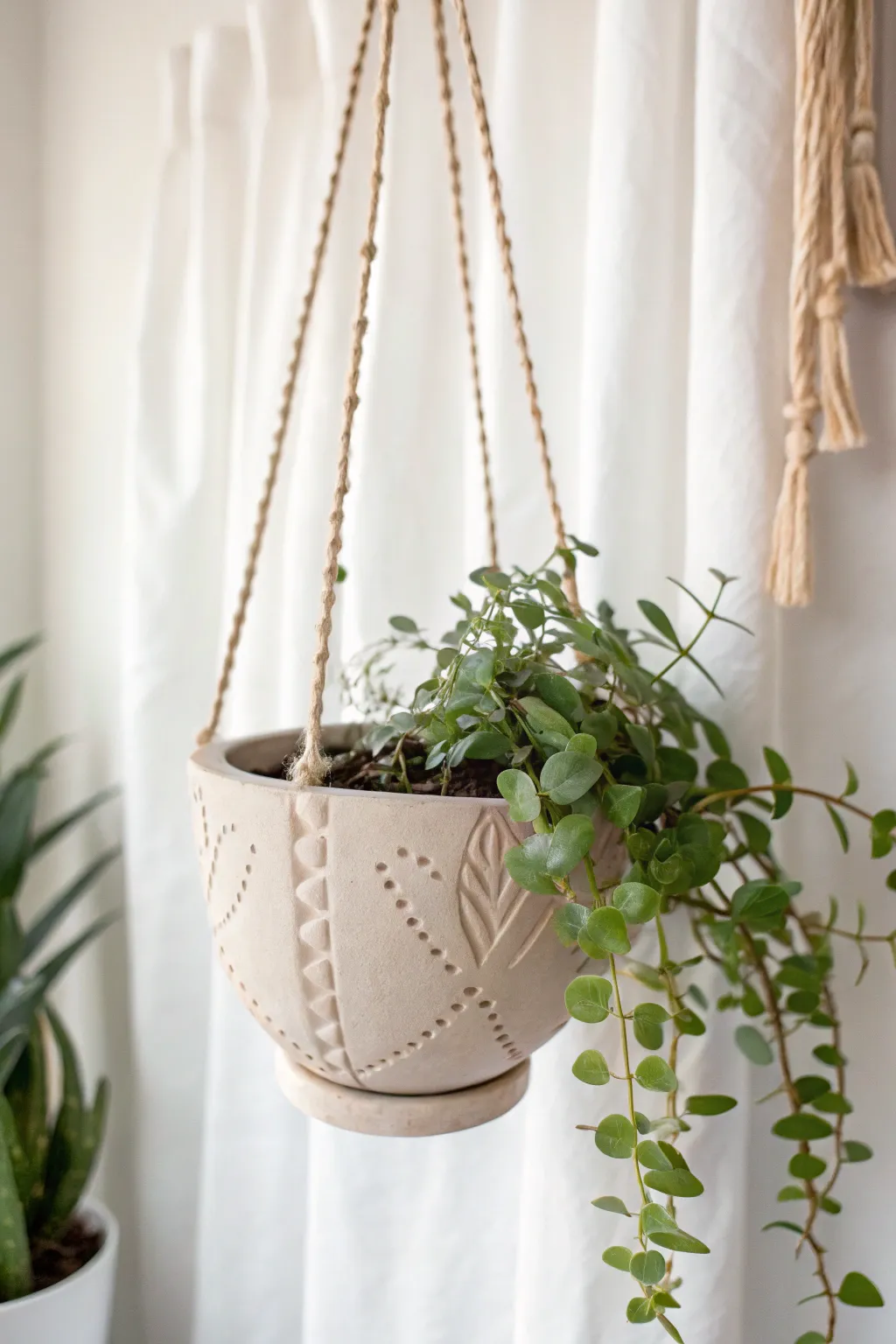 Effortless elegance with a touch of green—perfect for any space.