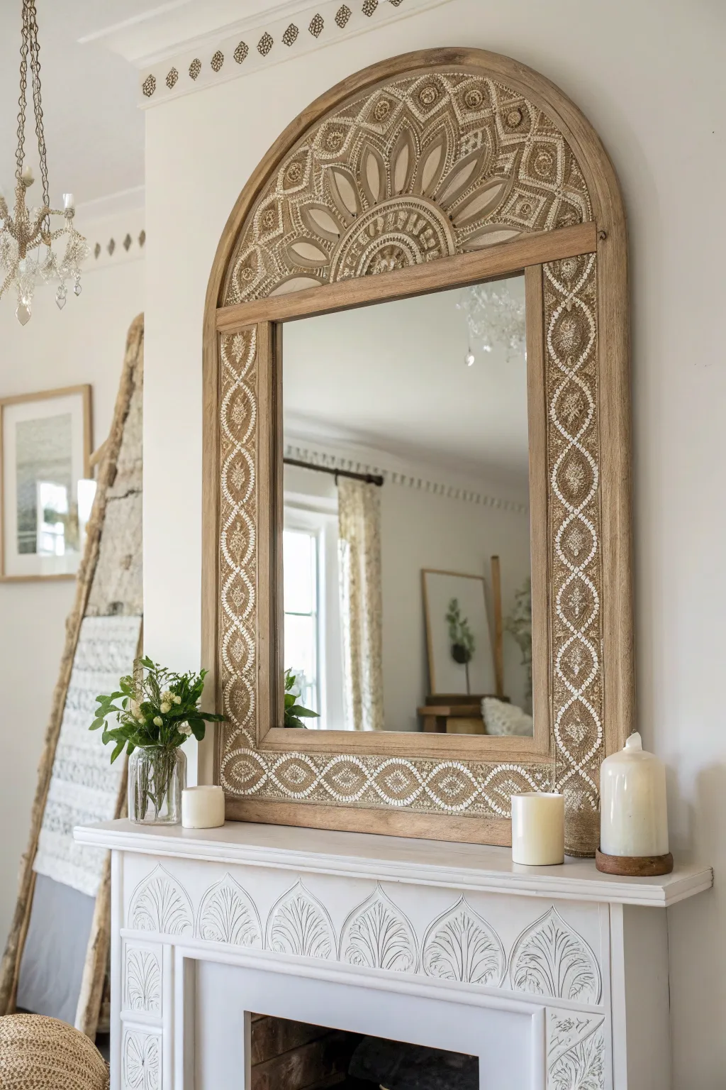 Transform your space with a touch of artistry and elegance: a DIY mirror makeover that captures Scandinavian simplicity and boho charm.