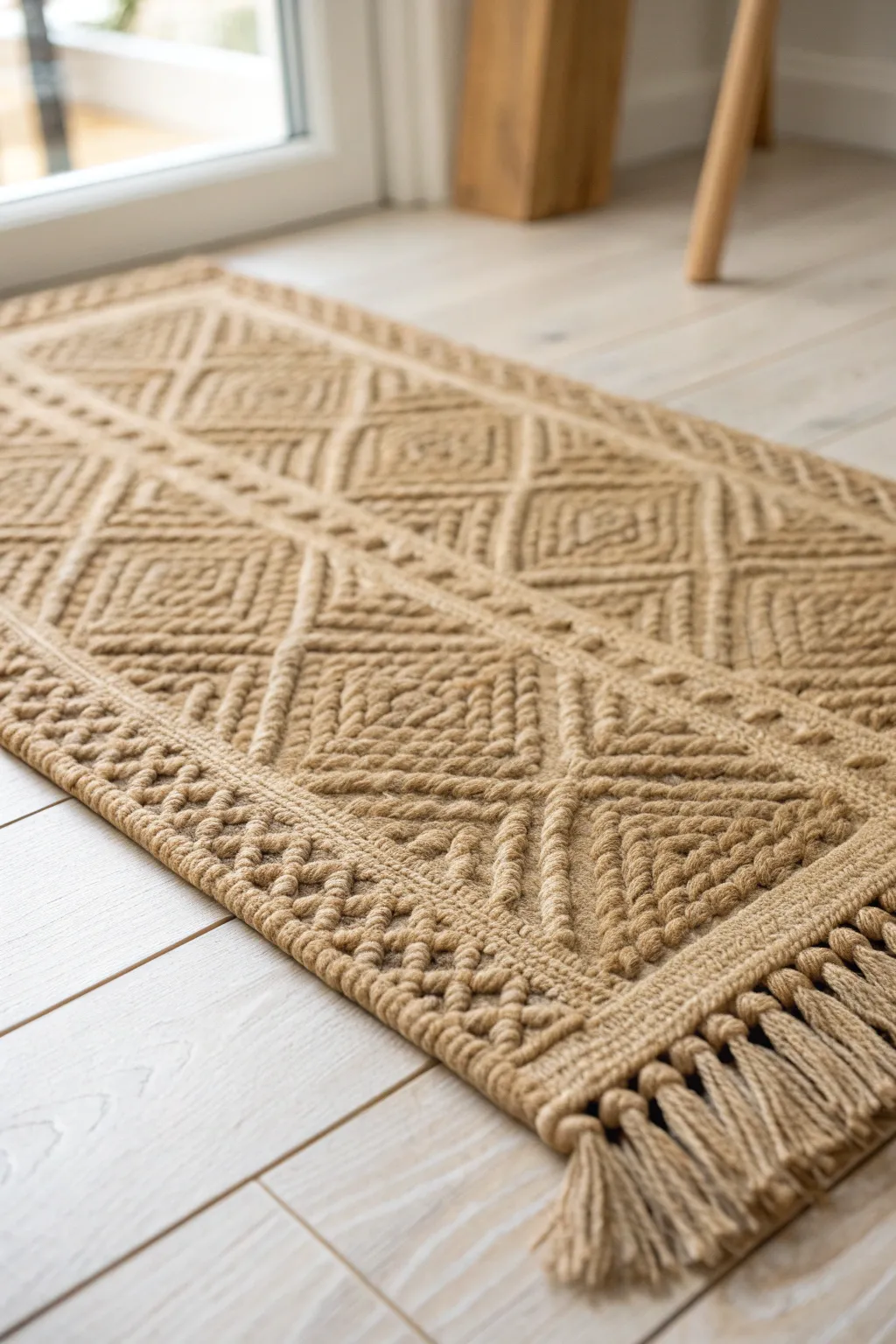 Embrace rustic elegance with a handcrafted jute doormat, where natural textures meet minimalist charm.