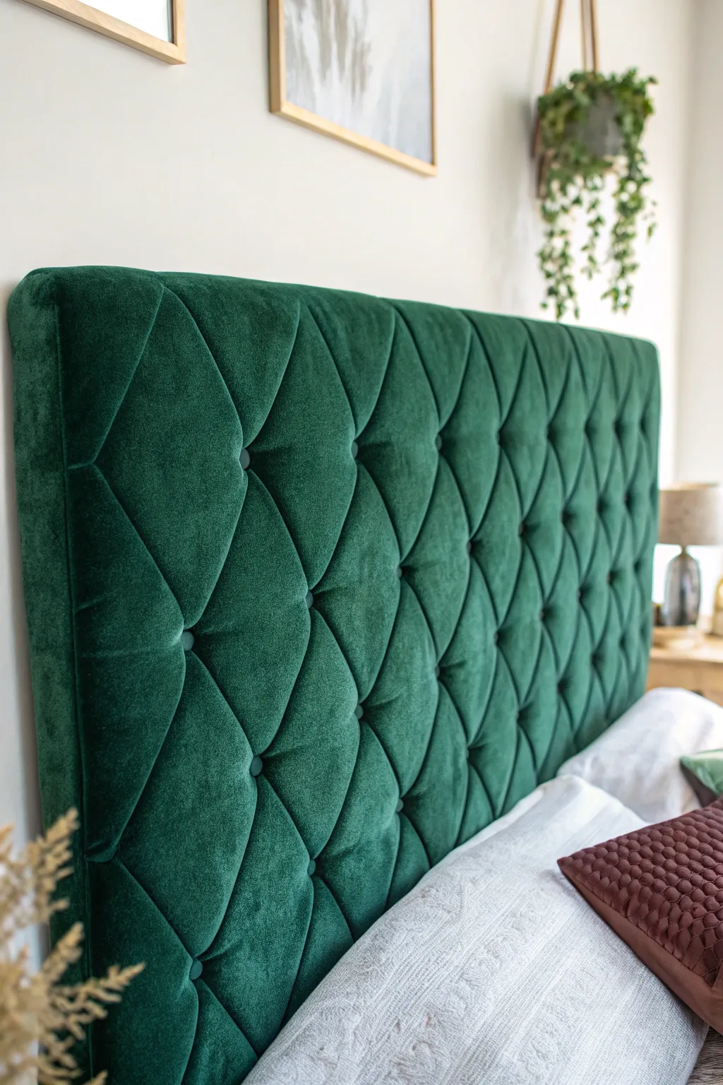 Transform your dorm room with a touch of velvet elegance for a cozy, chic vibe.