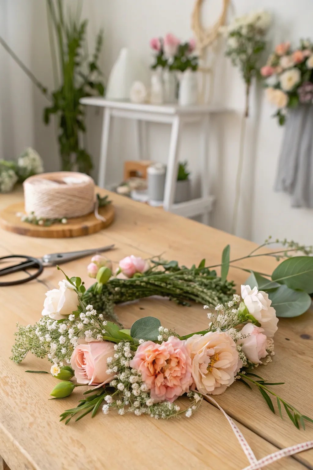 Create your own whimsical flower crown at our DIY station—where simplicity meets natural beauty.